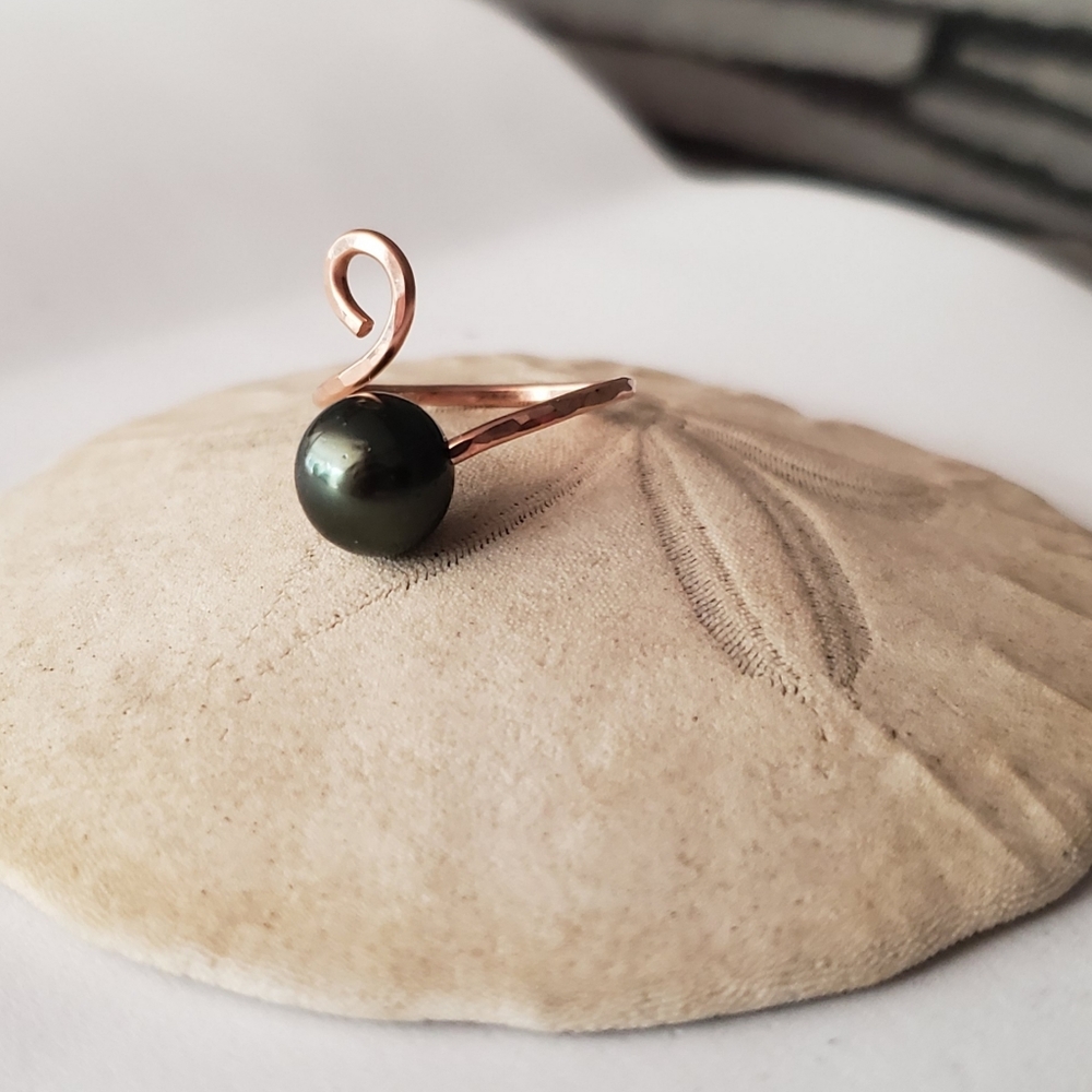 Made to order tahitian pearl ring gold filled - Picture 3 of 3